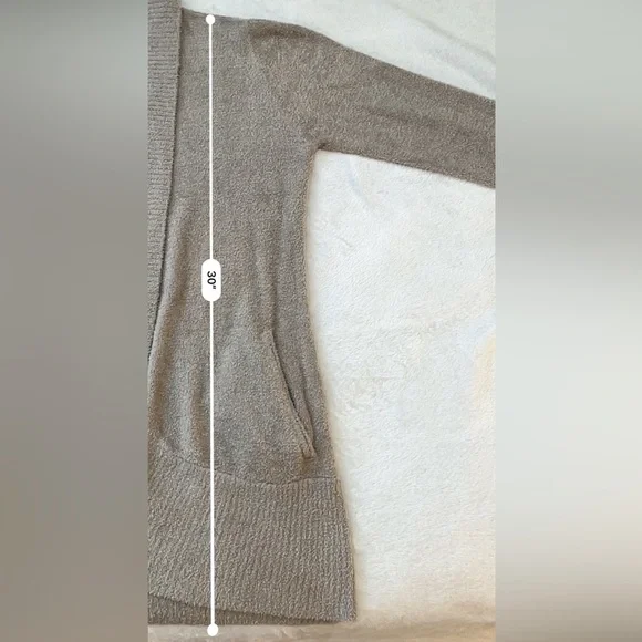 Barefoot Dreams CozyChic Lite Women’s Circle Cardi Sweater Dove Gray Size L - Picture 7 of 16